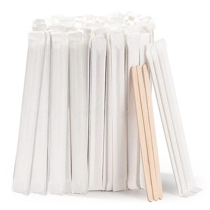 Individually Wrapped Coffee Stirrers Wood - 5.5
